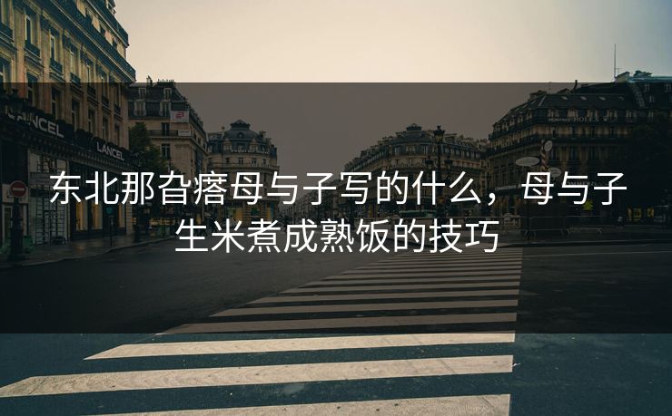 东北那旮瘩母与子写的什么，母与子生米煮成熟饭的技巧